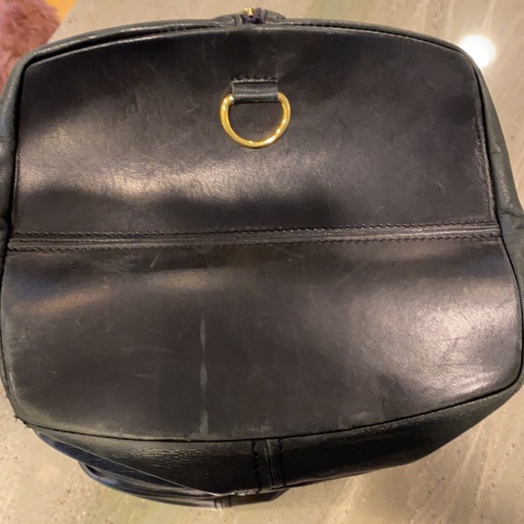 Longchamp vintage black leather weekender valise - Picture 4 of 9